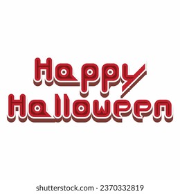 vector illustration of happy halloween celebration sticker