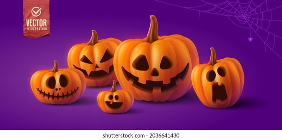 Vector illustration. Happy Halloween design template.