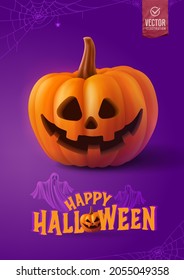 Vector illustration. Happy Halloween design template.