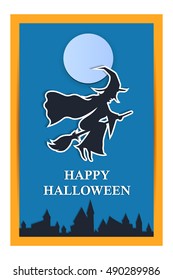 vector illustration of Happy Halloween holiday background