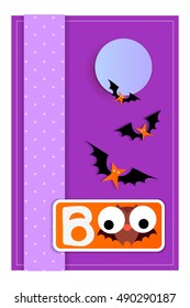 vector illustration of Happy Halloween holiday background