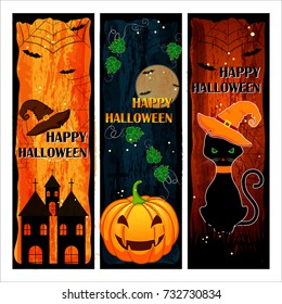 vector illustration of Happy Halloween holiday background