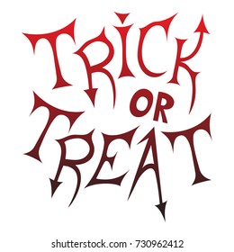 Vector illustration for happy Halloween, Lettering - Trick or Treat 