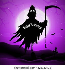 Vector Illustration of a Happy Halloween Party Background Design