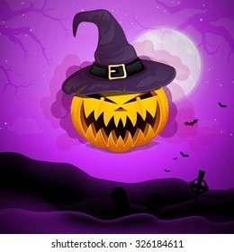 Vector Illustration of a Happy Halloween Party Background Design