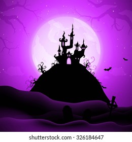 Vector Illustration of a Happy Halloween Party Background Design