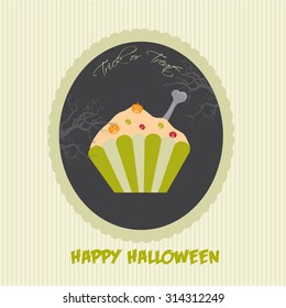  Vector illustration of Happy Halloween Poster.
