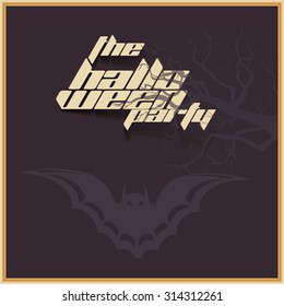  Vector illustration of Happy Halloween Poster.