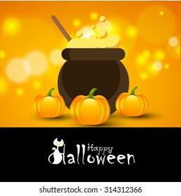  Vector illustration of Happy Halloween Poster.