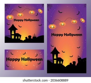 Vector illustration Happy Halloween for social media  Illustration happy halloween  Banner for advertising  Autumn sale  Stories   photo for social media