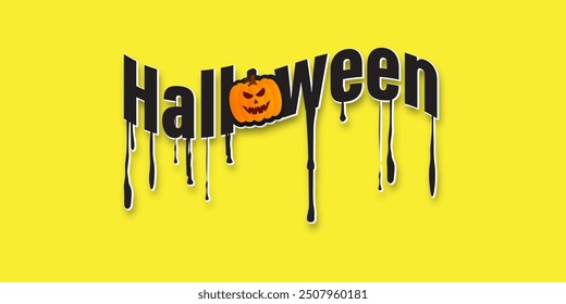 Vector illustration of Happy Halloween social media feed template