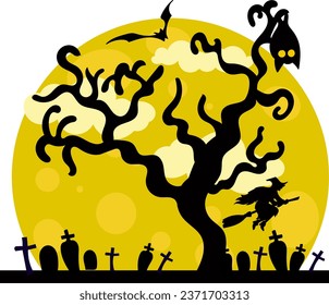 vector illustration of happy hellowen