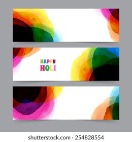 Vector illustration of Happy Holi card template