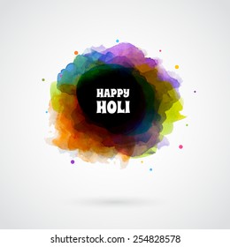 Vector illustration of Happy Holi card template