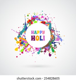 Vector illustration of Happy Holi card template