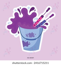 Vector illustration Happy Holi Editable Post Banner Template 