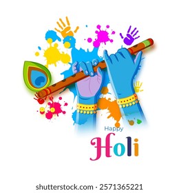 Vector illustration of Happy Holi social media template