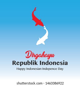 Vector illustration  Happy independence day of the Republic of Indonesia