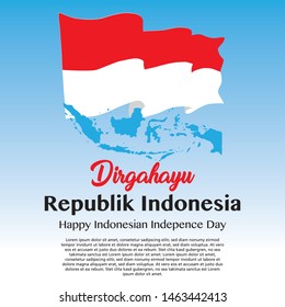 Vector illustration, Happy independence day of the Republic of Indonesia