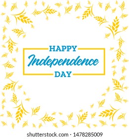 Vector Illustration happy Independence day of Ukraine. Card template for design.