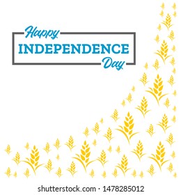 Vector Illustration happy Independence day of Ukraine. Card template.