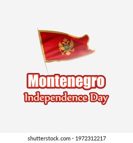 vector illustration for happy independence day - Montenegro 