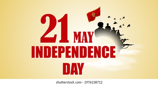 vector illustration for happy independence day - Montenegro 