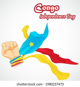 vector illustration for happy independence day Congo 