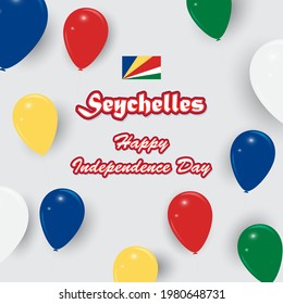 vector illustration for happy independence day Seychelles 