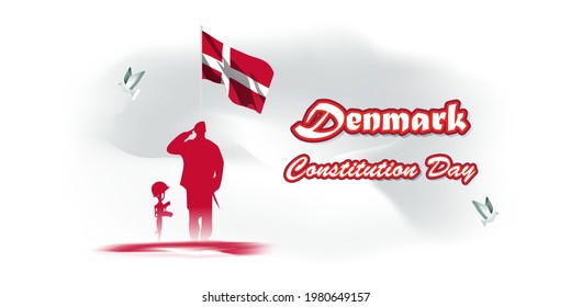vector illustration for happy independence day Denmark 