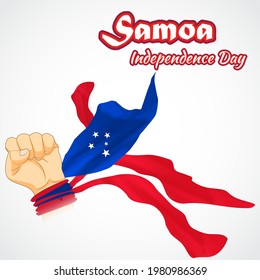 vector illustration for happy independence day Samoa.