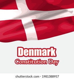 vector illustration for happy independence day Denmark 