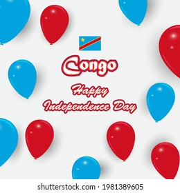 vector illustration for happy independence day Congo 