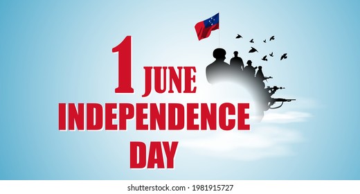 vector illustration for happy independence day Samoa.