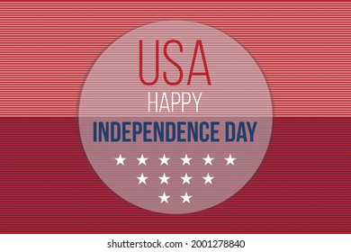 Vector Illustration of Happy Independence Day . USA freedom day.