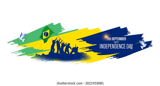 vector illustration for happy independence day of brazil-7sepetember 