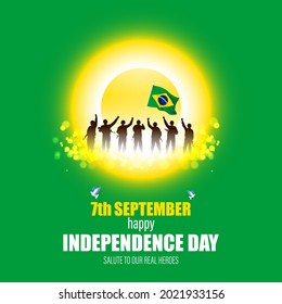 vector illustration for happy independence day of brazil-7sepetember 