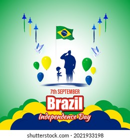 ilustración vectorial del día de la independencia feliz del brasil, el 7 de septiembre 