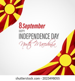 vector illustration for happy independence day Mnacedonia-10 September 