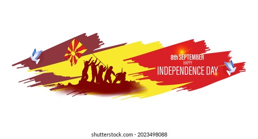 vector illustration for happy independence day Mnacedonia-10 September 