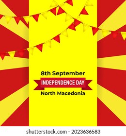 ilustración vectorial del día de la independencia feliz Macedonia-10 de septiembre 