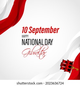 vector illustration for happy independence day Gibraltar-10 September 