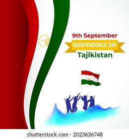 Vektorgrafik zum Tag der glücklichen Unabhängigkeit Tadschikistan-9 September 