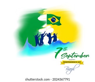 vector illustration for happy independence day of brazil-7sepetember 