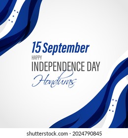 Vector illustration of happy independence day- Honduras