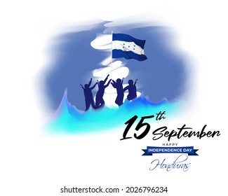 Ejemplo vectorial del feliz Día de la Independencia - Honduras