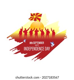 vector illustration for happy independence day Mnacedonia-8 September