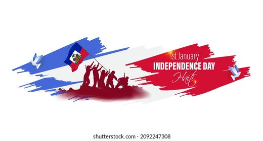 Vektorgrafik des glücklichen Unabhängigkeitstages Haiti