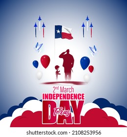 Vector illustration of Happy Independence Day Texas