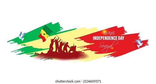 Vector illustration of Happy Independence Day Senegal